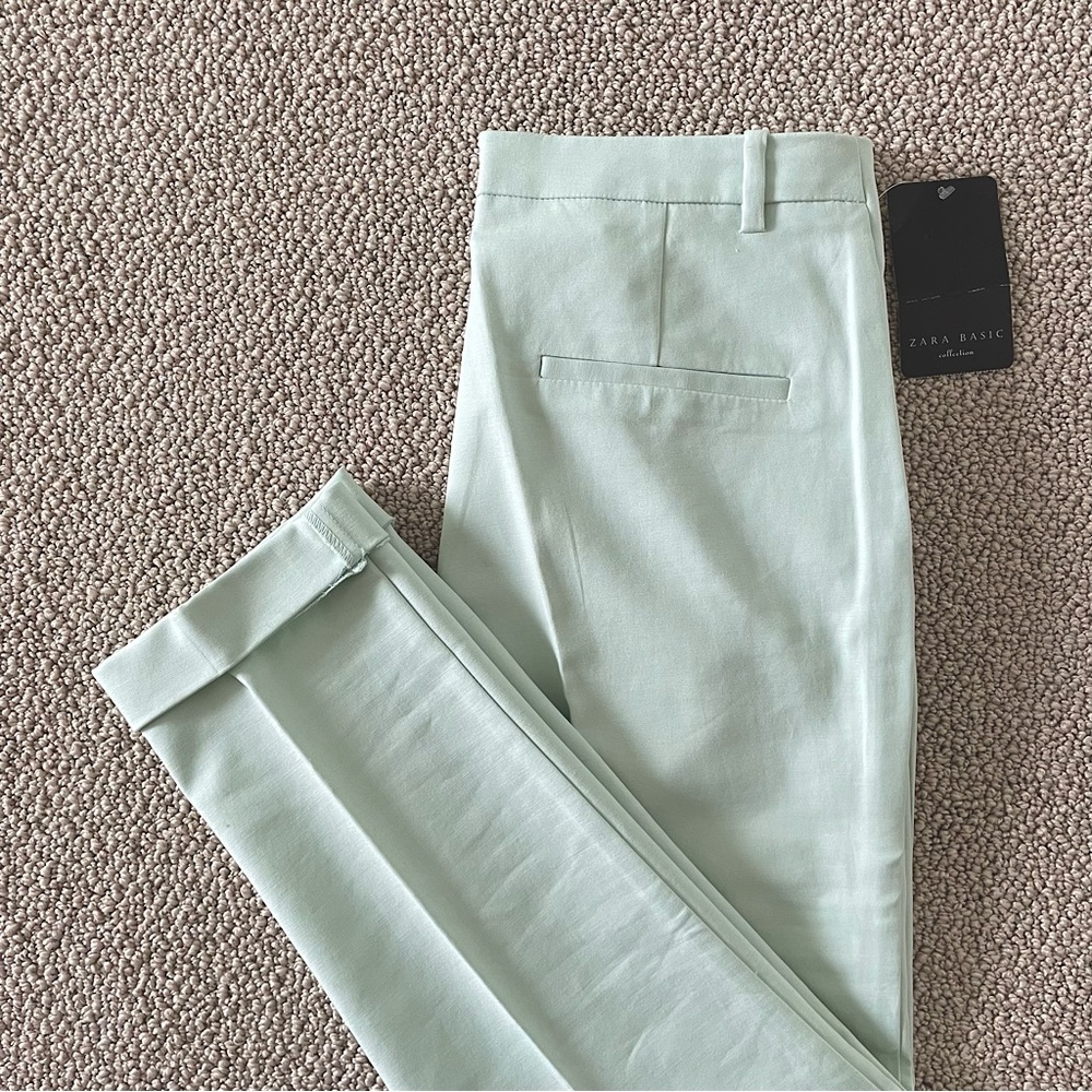 ZARA BASIC Mint Green Pants